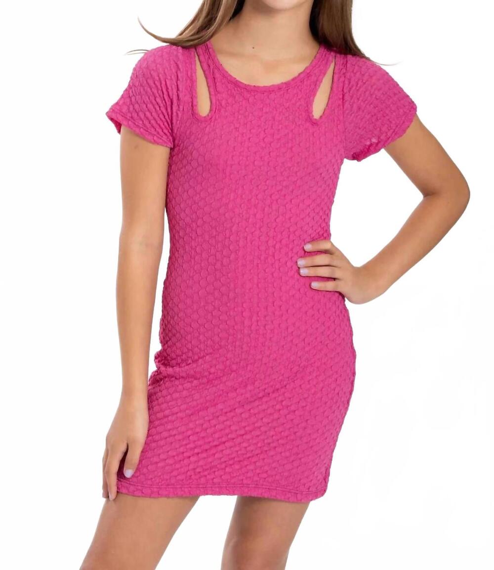 NEW CHERYL CREATIONS kids kimberly dress in bright pink